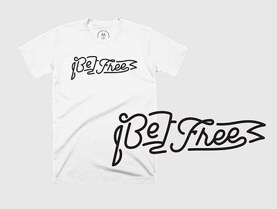 Be Free be free flag lettering lettering art