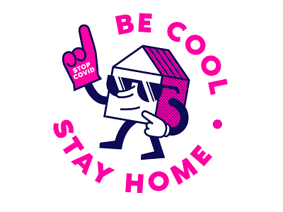 Be Cool badge stop covid