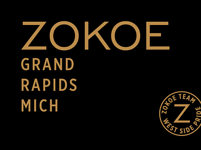 Zokoe Team 3 badge branding gold logo real estate realtor