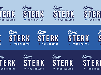 Sam Sterk 3 badge blue branding logo real estate realtor