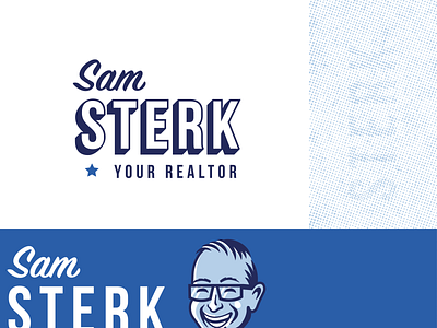 Sam Sterk 4 badge blue branding logo real estate realtor