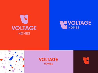 Voltage Homes Logo brand branding bright logo logodesign real estate voltage