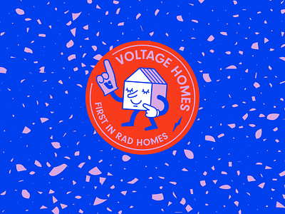Voltage Homes Badge bagde character home house real estate realtor realtor logo terrazzo voltage