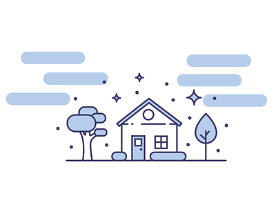 Home Sweet Home blue home house icon illustration title vector