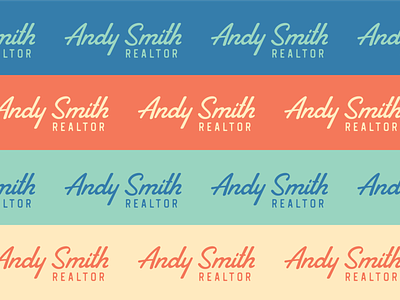 Andy Smith Rebrand branding lettering logo real estate realtor realtor logo rebrand script summer