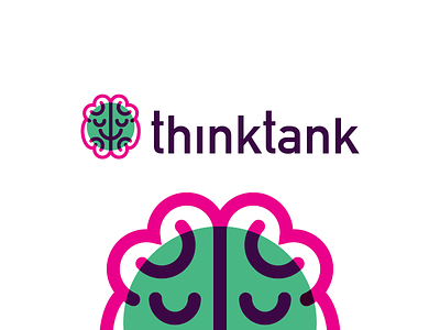 thinktank brain branding logo think tank