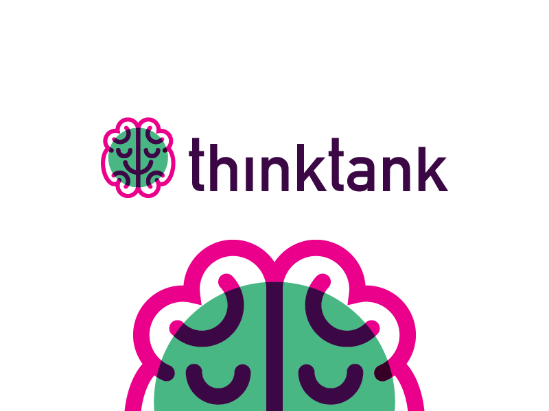 thinktank brain think tank branding logo