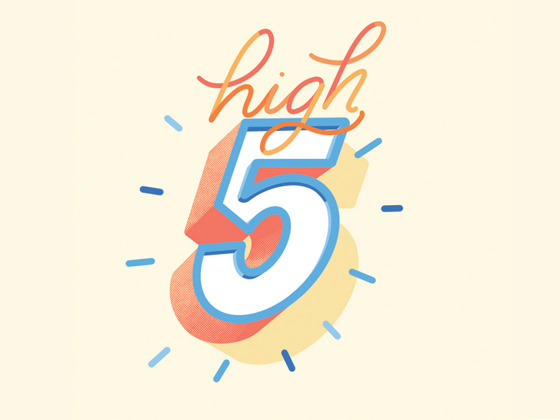 High Five lettering artist high five lettering