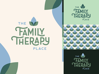 Therapy 2 blue branding green logo therapy
