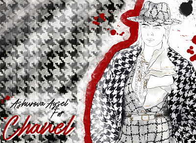 Chanel illustration black and white illustration chanel illustration design digital illustration fashion fashion illustration