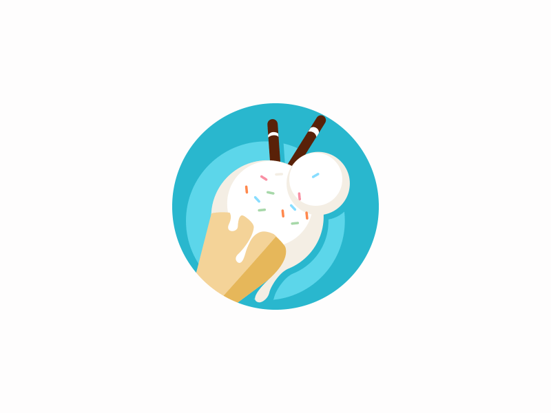 Ice Cream_icon animation cold flat food gif ice cream icon illustration sweet
