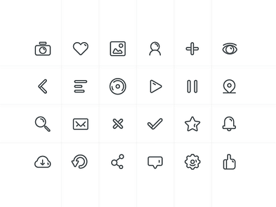 Try to make some cute icons ! by JuliaZhu on Dribbble