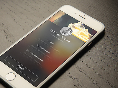5'O Clock App chic gaussianblur ios mixology mobile profile