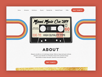 Vintage 70s Inspired Landing Page