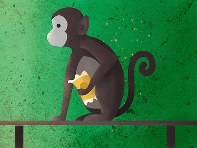 Monkey animal exercise illustration monkey photoshop texture