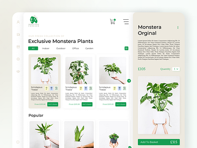 Project 2 - Plant Store + Basket Checkout app branding design icon illustration logo plant plant store sign in ui ux vector