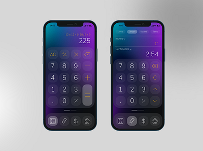 Project 4 - Calculator Redesign 004 app branding calculator daily ui design gradient icon illustration logo typography ui ux vector