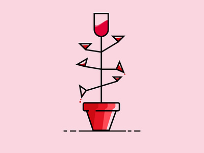 Wine Plant art creative creative design design designinspiration illustration inspiration simple logo vector wine wine glass