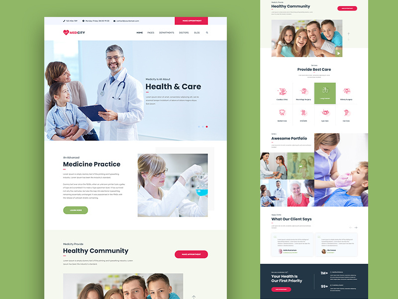 Medicity web design medical template design clinic hospital uidesign uxdesign website