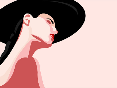 Hat Lady Illustration art artist beautiful creative creative design design design art designer designinspiration flat hat illustration inspiration lady woman