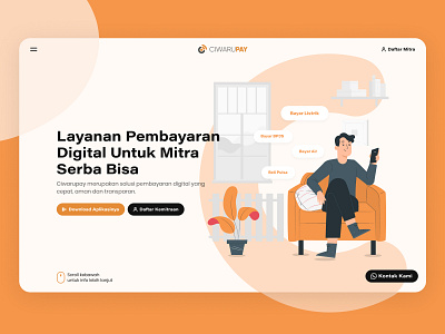 Landing Page for Digital Payments digitalpaymant illustration landingpage design uidesign