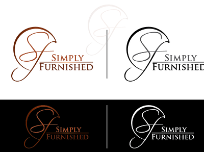 simply furnished graphic design logo