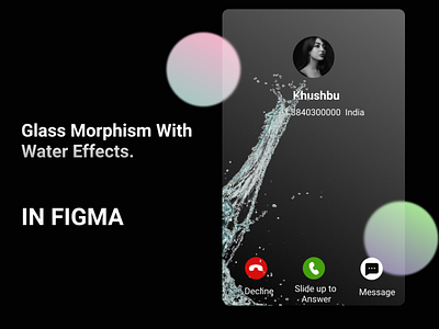Glass Morphism With Water Effects In Figma ui glassmorphism