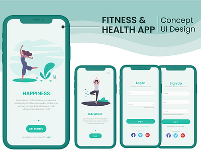 FITNESS & HEALTH APP UI