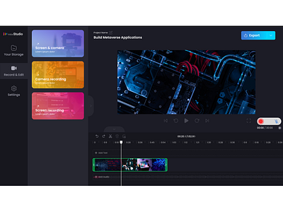 Video Editor and Recorder | Web App | Figma