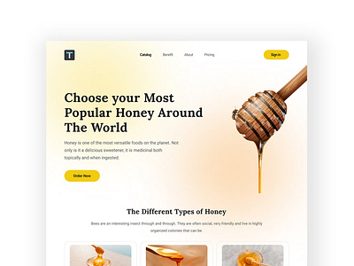 Honey Shop figma product design typography ui ui design user experience design user interface design ux ux design web design website