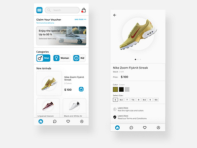 Shoe Shop Apps apps design product design shoeshop apps typography ui user experience design user interface design ux
