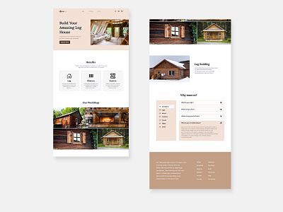 Log House website figma log house design product design typography ui user experience design user interface design ux website website design