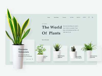 The world of plants design front end interface landing page ui ux website