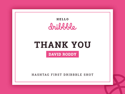 Hey Dribbble! debuts graphic invite thanks typography