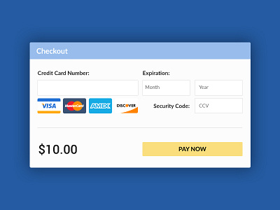 Credit Card Checkout - Daily UI #002 card checkout daily dailyui design ecommerce shop ui ux web website