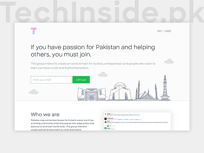 Landing Page - Daily UI #003 clean design landing minimalistic page pakistan simple ui visual web website