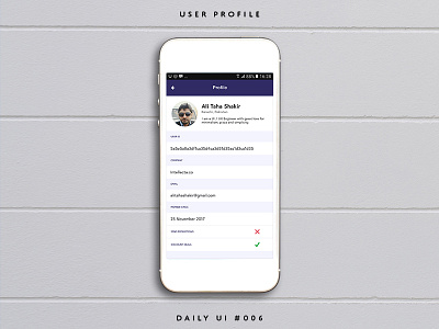 User Profile - Daily UI #006 app challenge daily ui designing mobile profile ui user profile