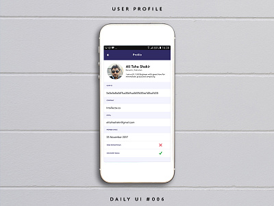 User Profile - Daily UI #006