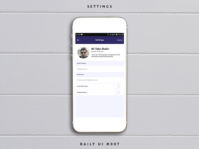 Settings - Daily UI #007