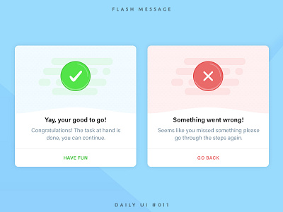 Flash Message - Daily UI #011 by Ali Taha on Dribbble