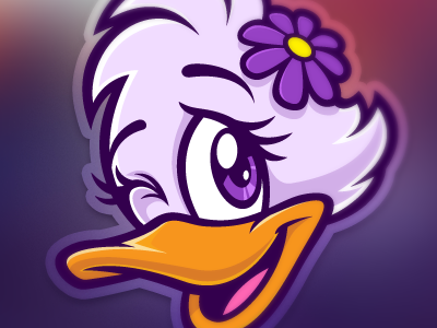 Daisy Logo character disney duck illustration logo vector