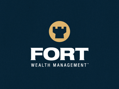 Fort Logo Concept 2 blue fort gold logo