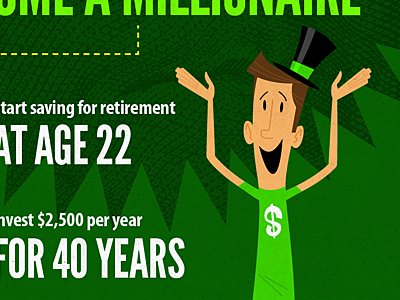 Millionaire illustration infographic