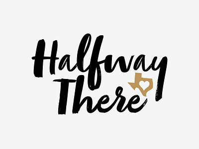 HalfwayThere brand branding design handwriting logo rv script texas