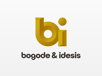 Bogode & Idesis Logo art deco brand branding design gold logo vector