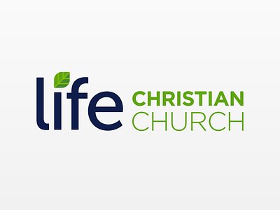 Life Christian Church brand branding church design green illustration leaf logo vector