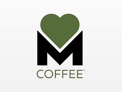 Munchies Coffee branding design green heart illustration logo m
