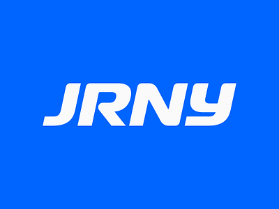 JRNY logo for an RV rental service blue brand branding design illustration logo rental service rv vector wordmark