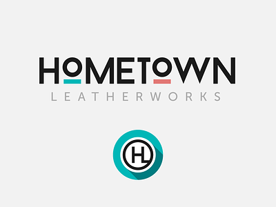 Hometown Leatherworks updated logo brand branding illustration leather logo vector
