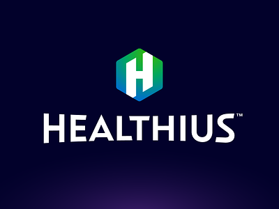 Healthius logo blue brand branding food gradient green health illustration logo nutrition packaging vector